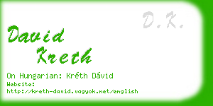 david kreth business card